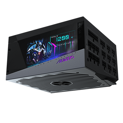 Gigabyte AORUS GP-AP1200PM 1200w 80+ Platinum Fully Modular ATX, RGB with LCD Display Power Supply