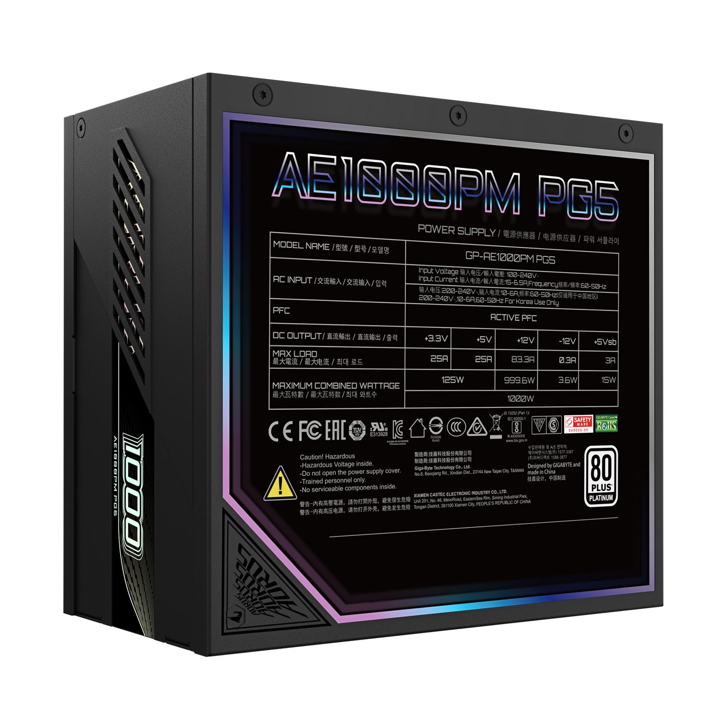 Gigabyte Aorus Elite P1000W 80+ Platinum Modular PCIe Gen 5.0 PSU