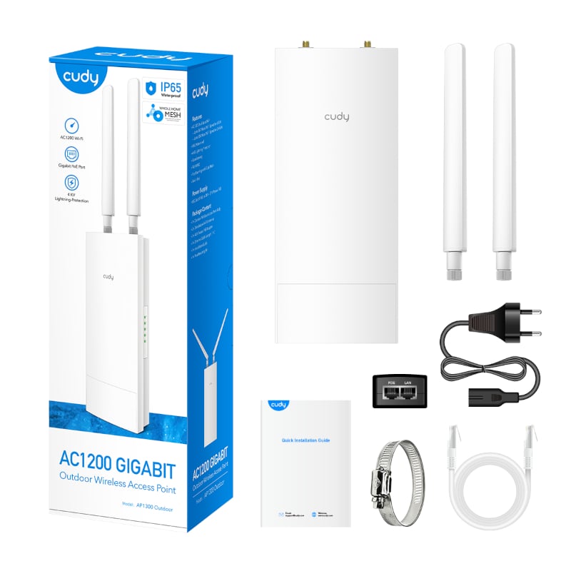 Cudy AC1200 Gigabit Dual Band Ceiling Access Point – Outdoor