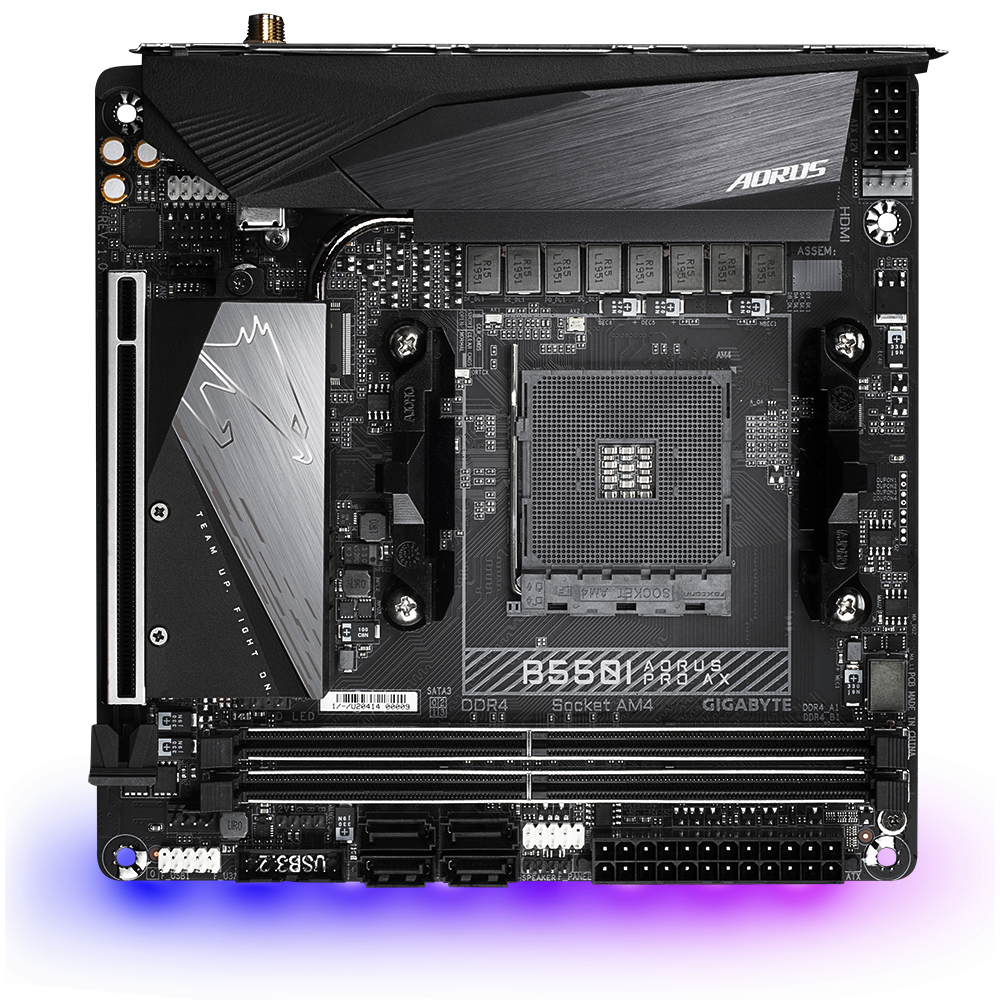 Gigabyte B550I AORUS PRO AX AMD B550 Ryzen Socket AM4 Mini-ITX Desktop Motherboard