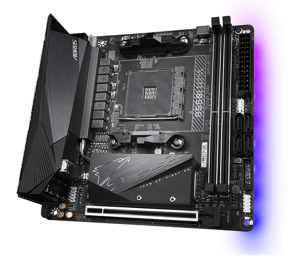 Gigabyte B550I AORUS PRO AX AMD B550 Ryzen Socket AM4 Mini-ITX Desktop Motherboard