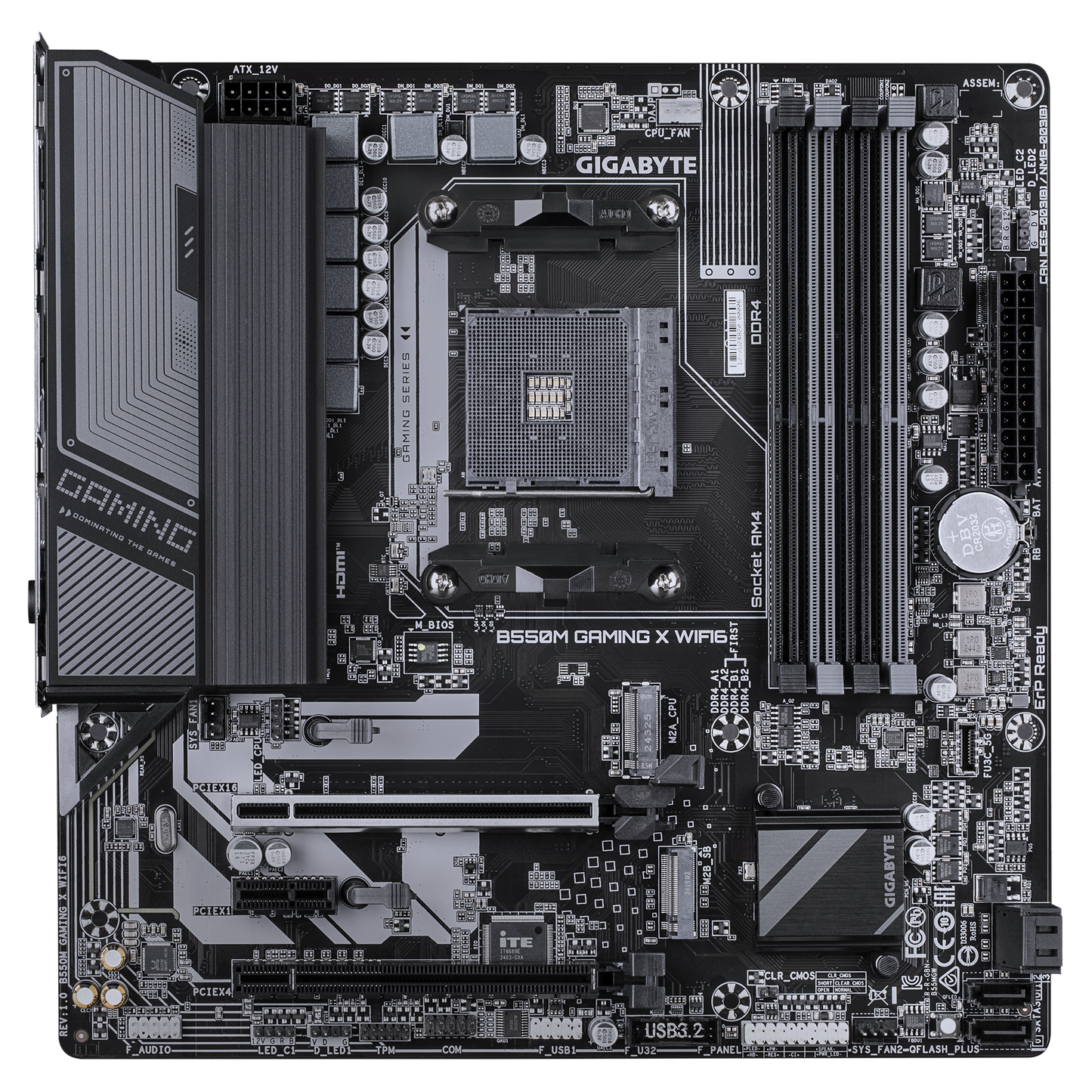 Gigabyte B550M GAMING X WIFI6 AMD B550 Ryzen Socket AM4 Micro-ATX Desktop Motherboard