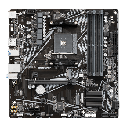 Gigabyte B550M K Ultra Durable B550M-K-rev-10 AMD B550 Ryzen Socket AM4 Micro-ATX Desktop Motherboard