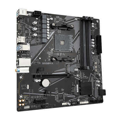 Gigabyte B550M K Ultra Durable B550M-K-rev-10 AMD B550 Ryzen Socket AM4 Micro-ATX Desktop Motherboard