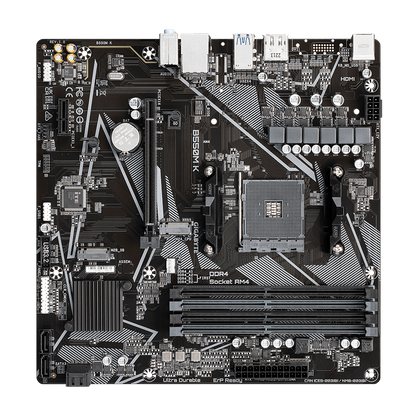 Gigabyte B550M K Ultra Durable B550M-K-rev-10 AMD B550 Ryzen Socket AM4 Micro-ATX Desktop Motherboard