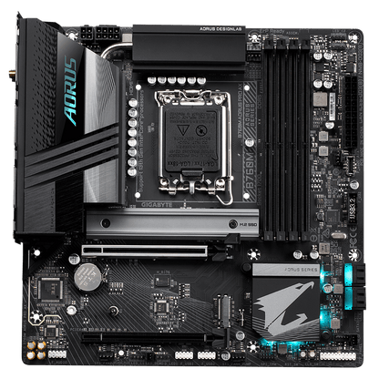 Gigabyte GA-B760M-AORUS-PRO-AX B760M AORUS PRO AX DDR5 WiFi Intel B760 Raptor Lake LGA 1700 Micro-ATX Desktop Motherboard