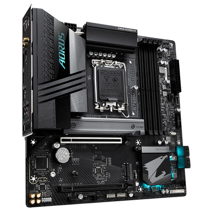 Gigabyte GA-B760M-AORUS-PRO-AX B760M AORUS PRO AX DDR5 WiFi Intel B760 Raptor Lake LGA 1700 Micro-ATX Desktop Motherboard