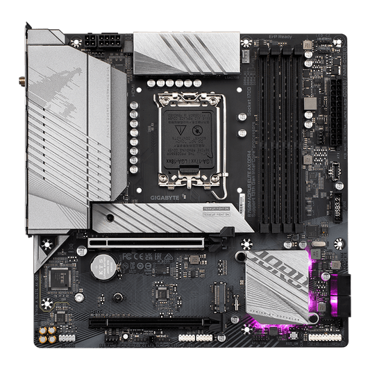 Gigabyte B760M AORUS ELITE WIFI6E DDR4 GEN5 Intel B760 LGA 1700 Raptor Lake Micro-ATX Desktop Motherboard
