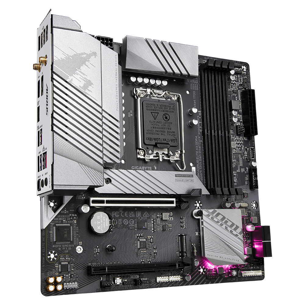 Gigabyte B760M AORUS ELITE WIFI6E DDR4 GEN5 Intel B760 LGA 1700 Raptor Lake Micro-ATX Desktop Motherboard