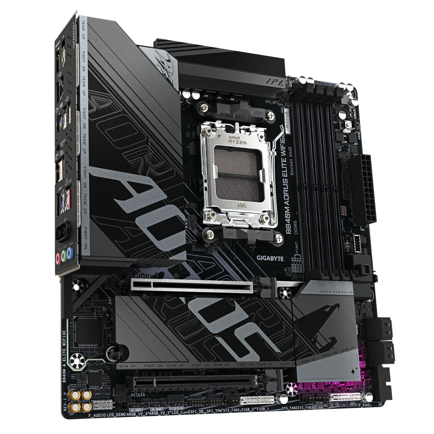 Gigabyte B840M AORUS ELITE WIFI6E AMD B840 Ryzen Socket AM5 Micro-ATX Desktop Motherboard