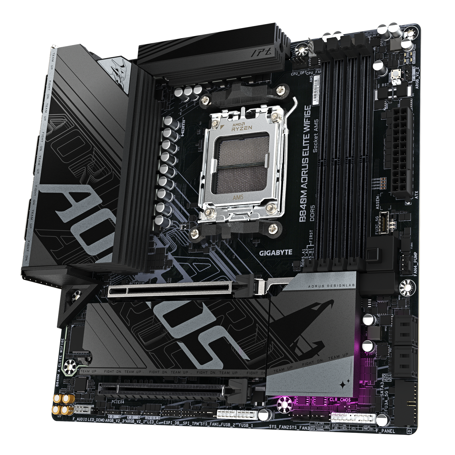 Gigabyte B840M AORUS ELITE WIFI6E AMD B840 Ryzen Socket AM5 Micro-ATX Desktop Motherboard