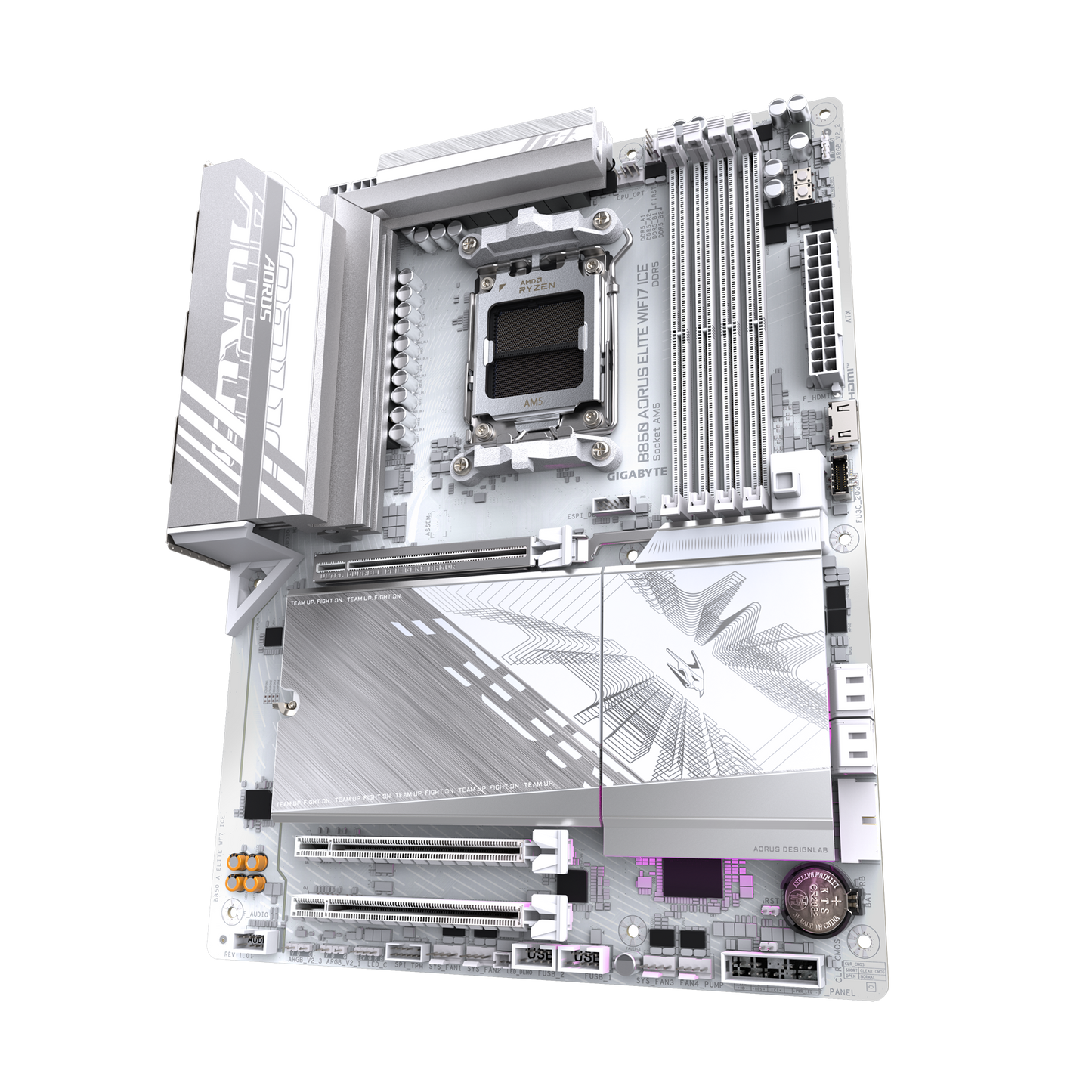 Gigabyte B850 AORUS ELITE WIFI7 ICE AMD B850 Ryzen Socket AM5 ATX Desktop Motherboard