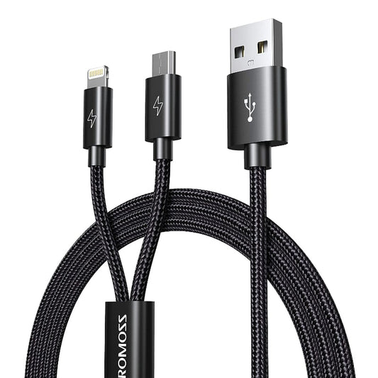 Romoss USB to Lightning & Micro 1.5m Cable Nylon Braided