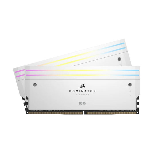 Corsair Dominator Titanium RGB 32GB (2x16GB) DDR5-7200MT/s CL34 1.45V White Desktop Memory