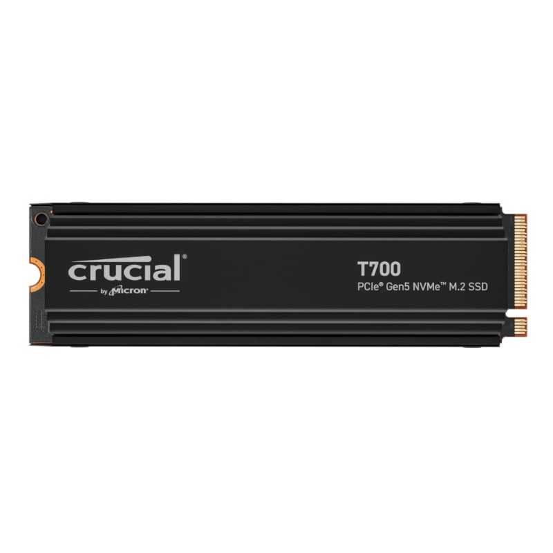 Crucial T700 2TB M.2 NVMe Gen5 with Heatsink NAND SSD