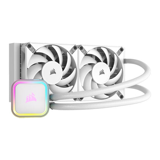 Corsair H100i RGB ELITE 240mm All-In-One White Liquid CPU Cooler