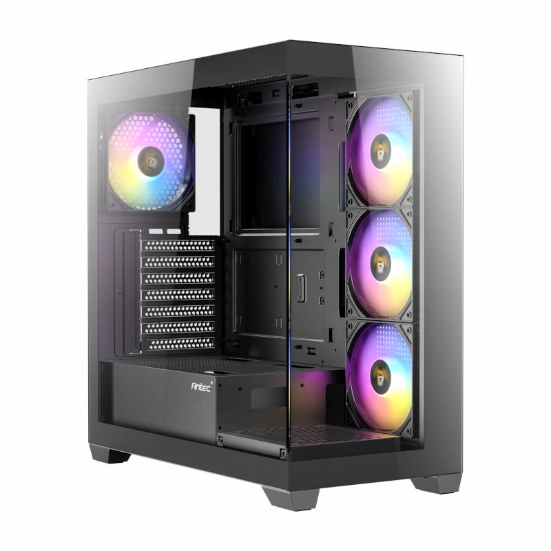 Antec CX300 RGB Elite Clear Tempered Glass Steel Black ATX Mid-Tower Desktop Chassis