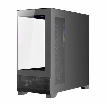 Antec CX500M RGB Clear Tempered Glass Steel Black Micro-ATX Mini-Tower Desktop Chassis