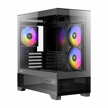 Antec CX500M RGB Clear Tempered Glass Steel Black Micro-ATX Mini-Tower Desktop Chassis