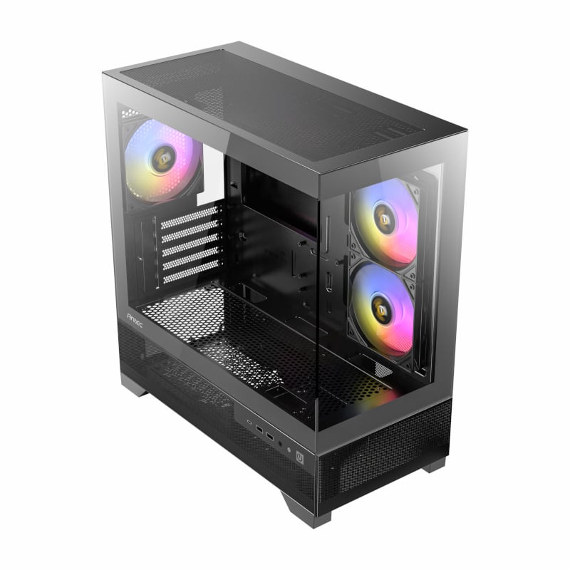 Antec CX500M RGB Clear Tempered Glass Steel Black Micro-ATX Mini-Tower Desktop Chassis