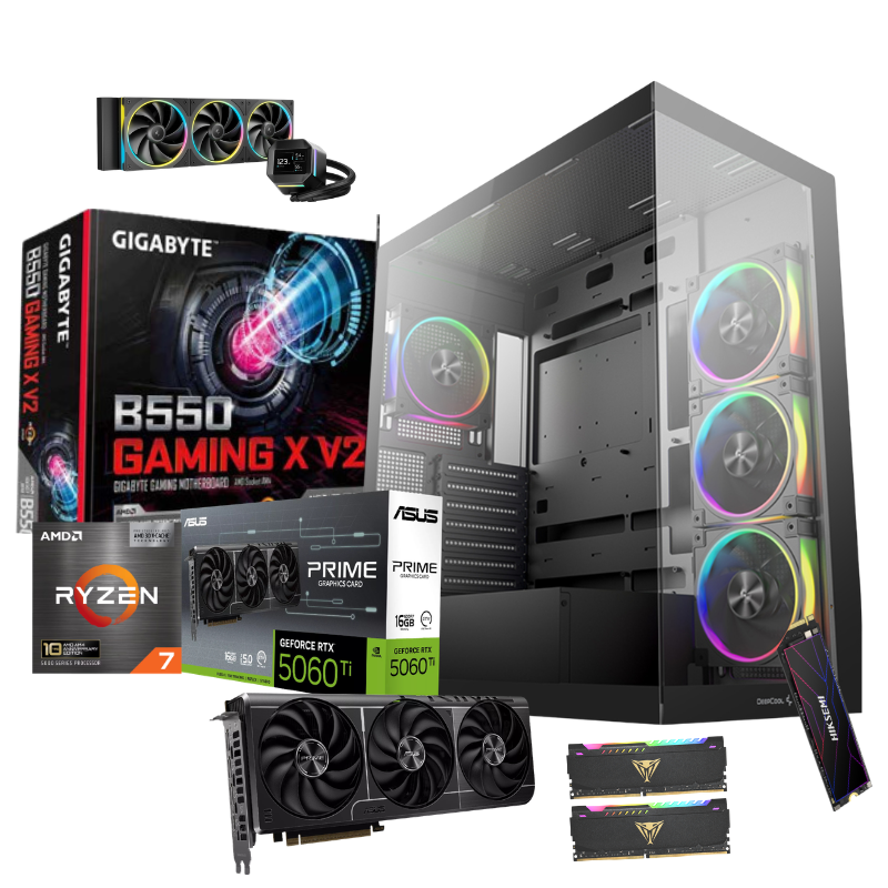 AMD Ryzen 7 5800X3D Gaming PC | GeForce RTX 5060 Ti 16GB | 32GB DDR4 | 1TB NVMe | Windows 11 Pro