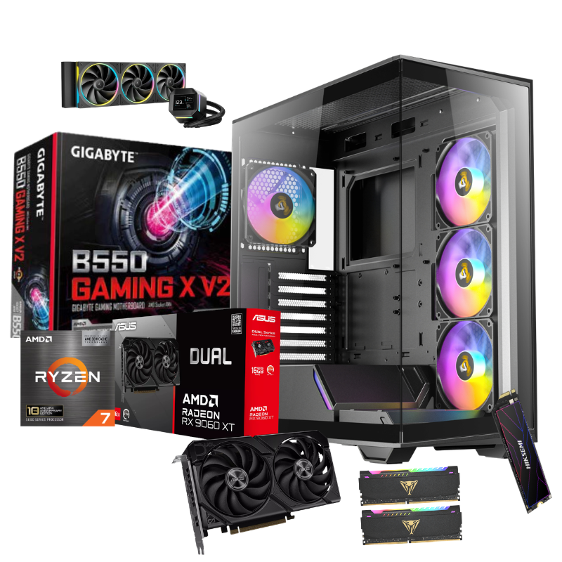 AMD Ryzen 7 5800X3D Gaming PC | Radeon RX 9060 XT 16GB | 32GB DDR4 | 1TB NVMe | Windows 11 Pro