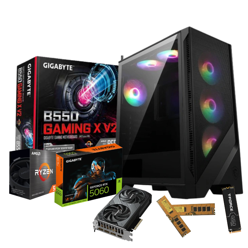AMD Ryzen 5 5600GT Gaming PC | RTX 5060 8GB GDDR7 | 32GB DDR4 | Windows 11 Pro