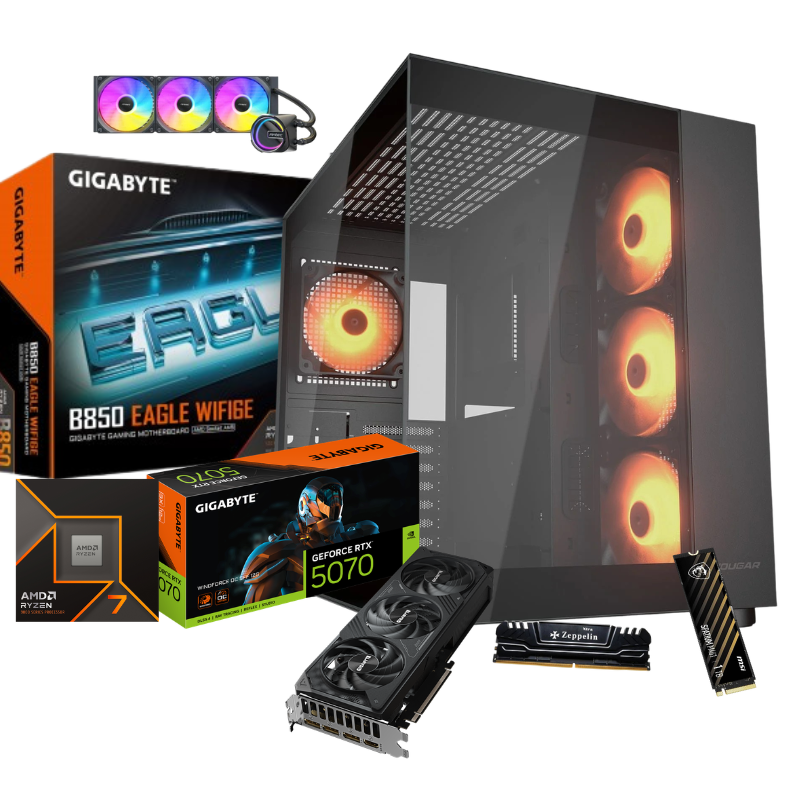 AMD Ryzen 7 9700X Gaming PC | RTX 5070 12GB GDDR7 | 32GB DDR5 | 1TB NVMe SSD | Windows 11 Pr