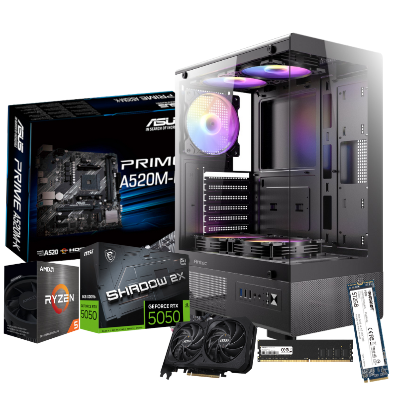 Ryzen 5 5500 AM4 RTX 5050 8GB Gamer PC