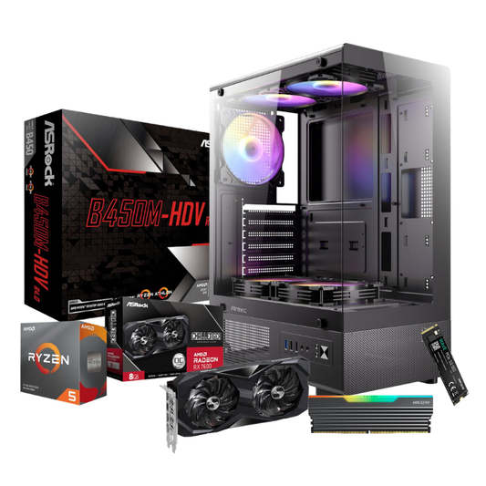 Ryzen 5 3600 RX 7600 8GB Gamer PC