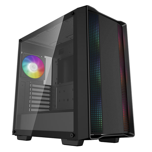 DeepCool CC560 ARGB V2 E-ATX Mid-Tower Case With Full-Sized Tempered Glass Window - Black