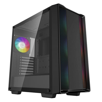 DeepCool CC560 ARGB V2 E-ATX Mid-Tower Case With Full-Sized Tempered Glass Window - Black