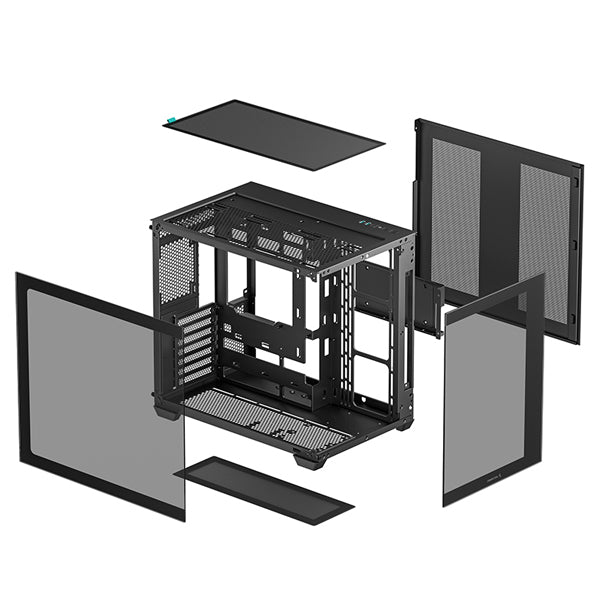 DeepCool CG530 Tempered Glass Steel Black ATX Mid-Tower Desktop Chassis