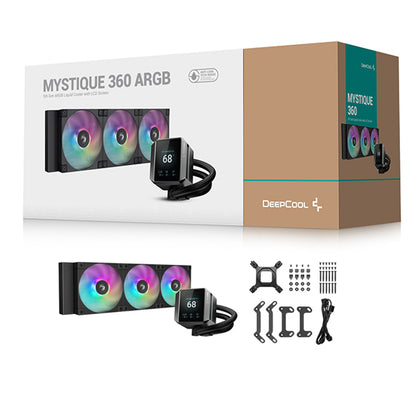 DeepCool MYSTIQUE 360mm ARGB All-In-One Black Liquid CPU Cooler