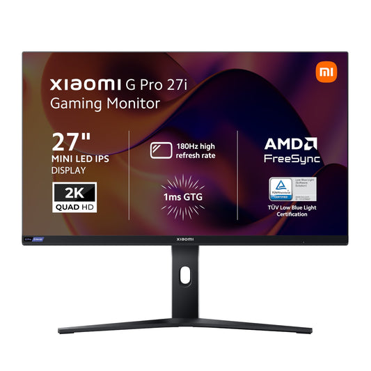 Xiaomi G Pro 27i 27″ 2K 1440p Mini LED IPS Gaming Monitor (180Hz, 1ms, 16:9, HDMI/DP, AMD FreeSync, & HDR1000)