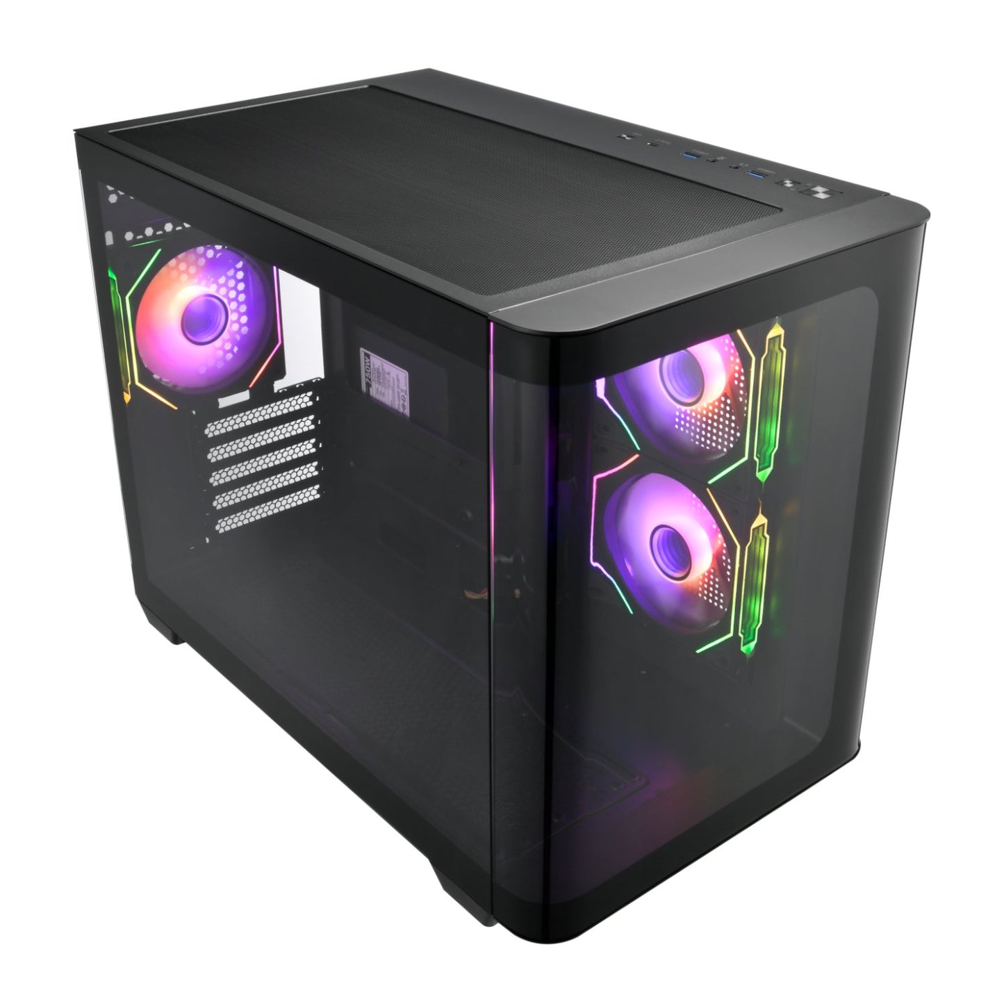 FSP S380 ARGB M-ATX Mid Tower Gaming Chassis – Black