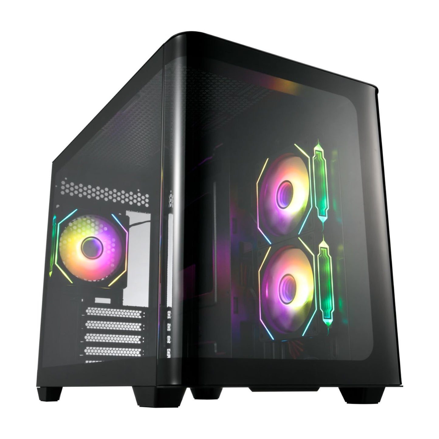 FSP S380 ARGB M-ATX Mid Tower Gaming Chassis – Black