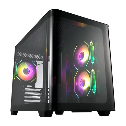 FSP S380 ARGB M-ATX Mid Tower Gaming Chassis – Black