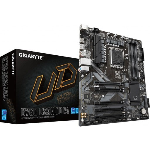 Gigabyte B760 DS3H DDR4 Intel B760 Raptor Lake LGA 1700 ATX Desktop Motherboard