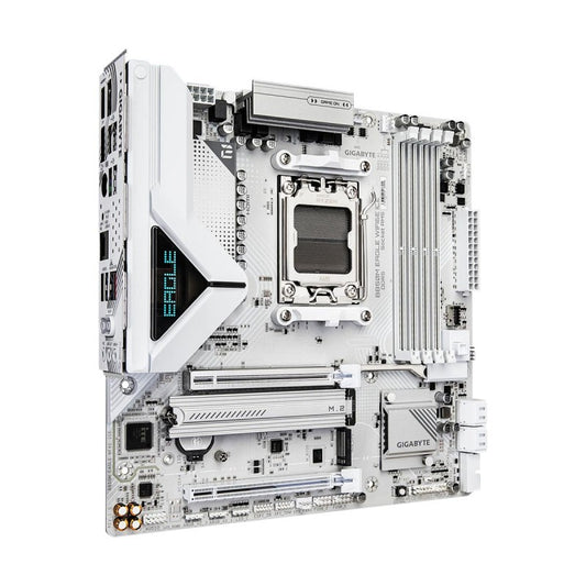 Gigabyte B850M EAGLE WIFI6E ICE AMD B850 Ryzen Socket AM5 White Micro-ATX Desktop Motherboard