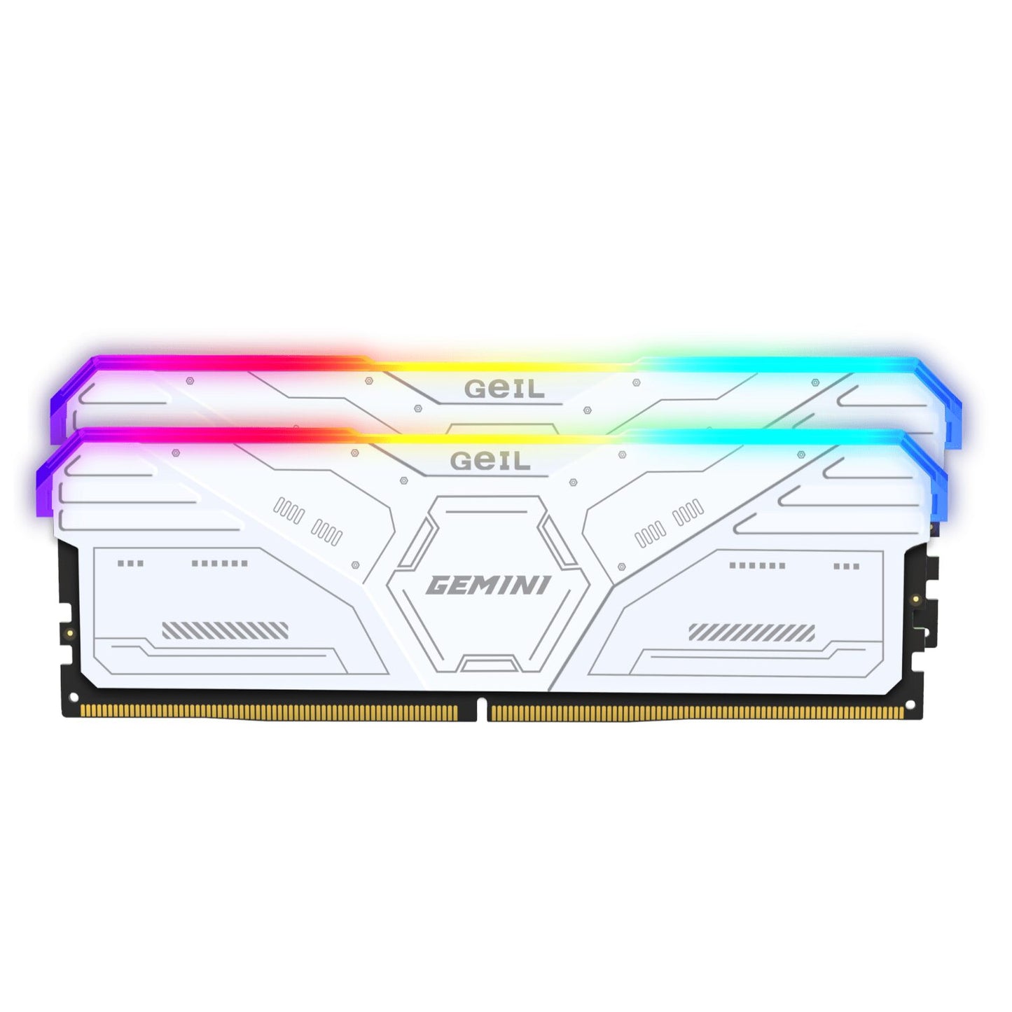 Geil Gemini RGB 64GB KIT(2X32GB) 6000MHz DDR5 Desktop Gaming Memory - White