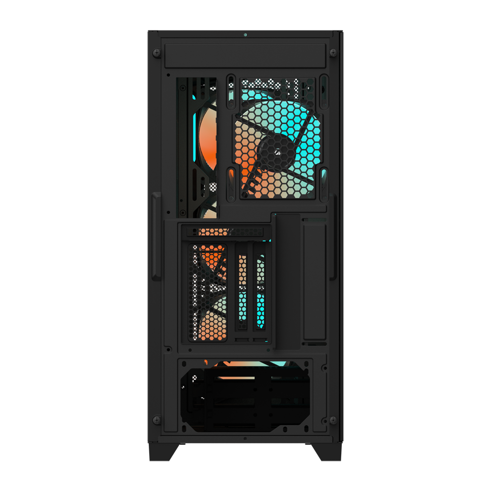 Gigabyte C301 GLASS V2 Clear Tempered Glass Mesh Steel Black ATX Mid-Tower Desktop Chassis