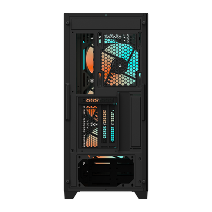 Gigabyte C301 GLASS V2 Clear Tempered Glass Mesh Steel Black ATX Mid-Tower Desktop Chassis