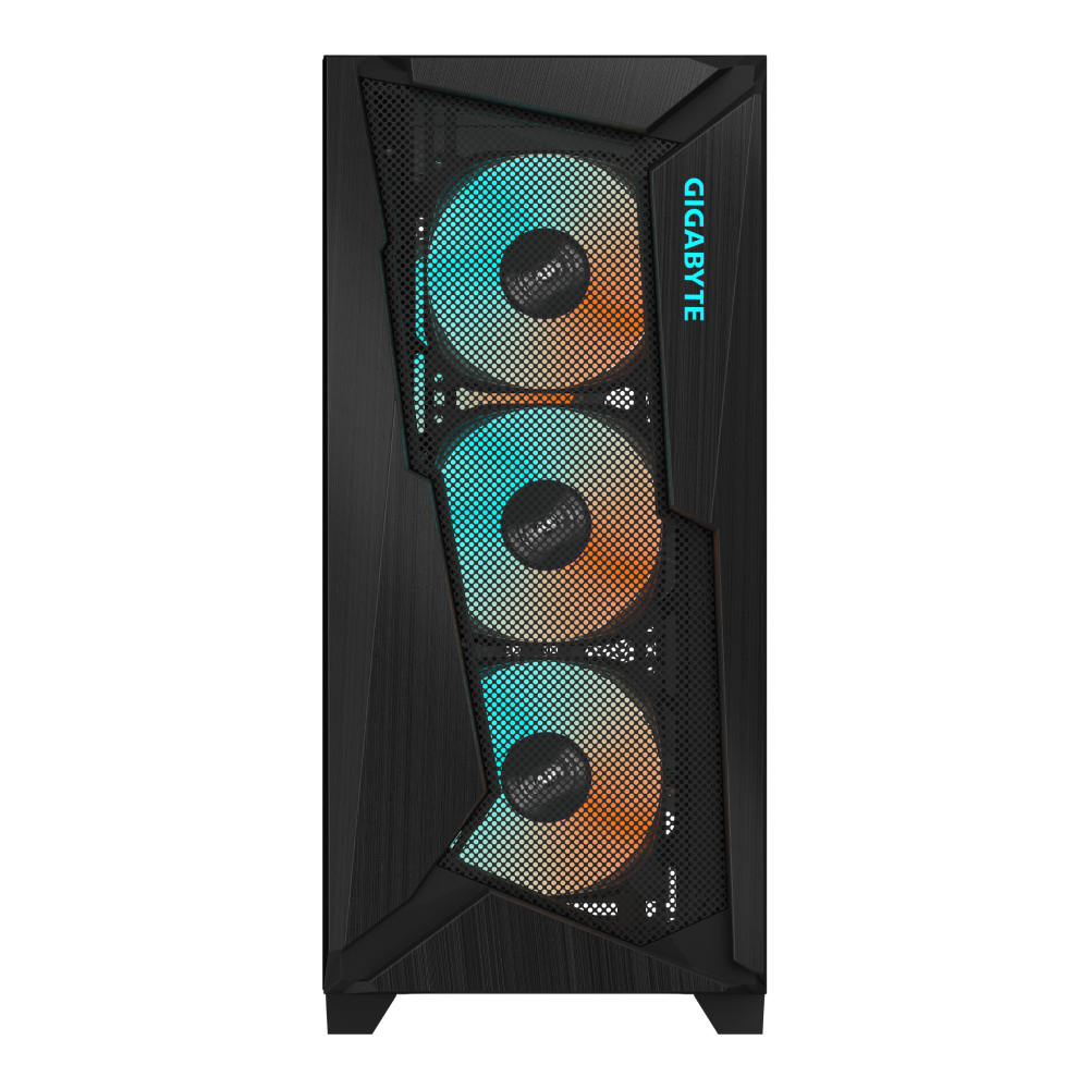 Gigabyte C301 GLASS V2 Clear Tempered Glass Mesh Steel Black ATX Mid-Tower Desktop Chassis