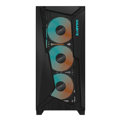 Gigabyte C301 GLASS V2 Clear Tempered Glass Mesh Steel Black ATX Mid-Tower Desktop Chassis