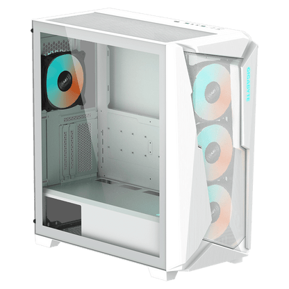 Gigabyte C301 Glass V2 Mid Tower Gaming PC Case White GB-C301GW V2