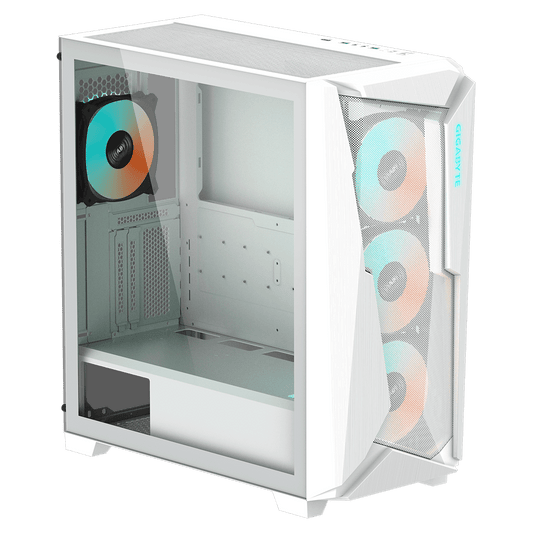 Gigabyte C301 Glass V2 Mid Tower Gaming PC Case White GB-C301GW V2