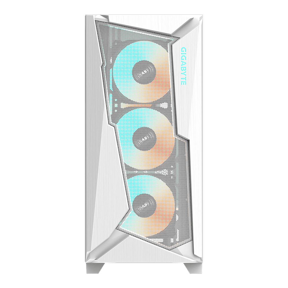Gigabyte C301 Glass V2 Mid Tower Gaming PC Case White GB-C301GW V2