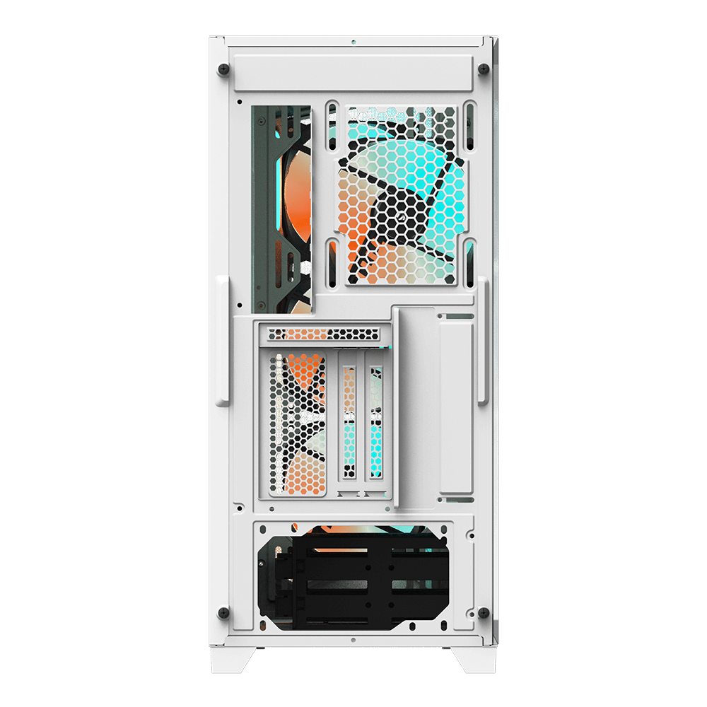 Gigabyte C301 Glass V2 Mid Tower Gaming PC Case White GB-C301GW V2