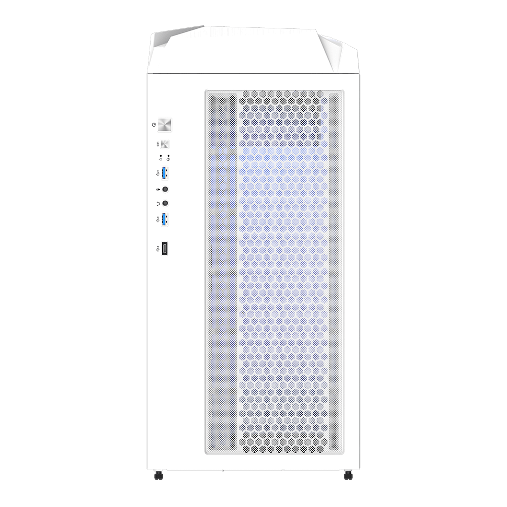 Gigabyte C301 Glass V2 Mid Tower Gaming PC Case White GB-C301GW V2